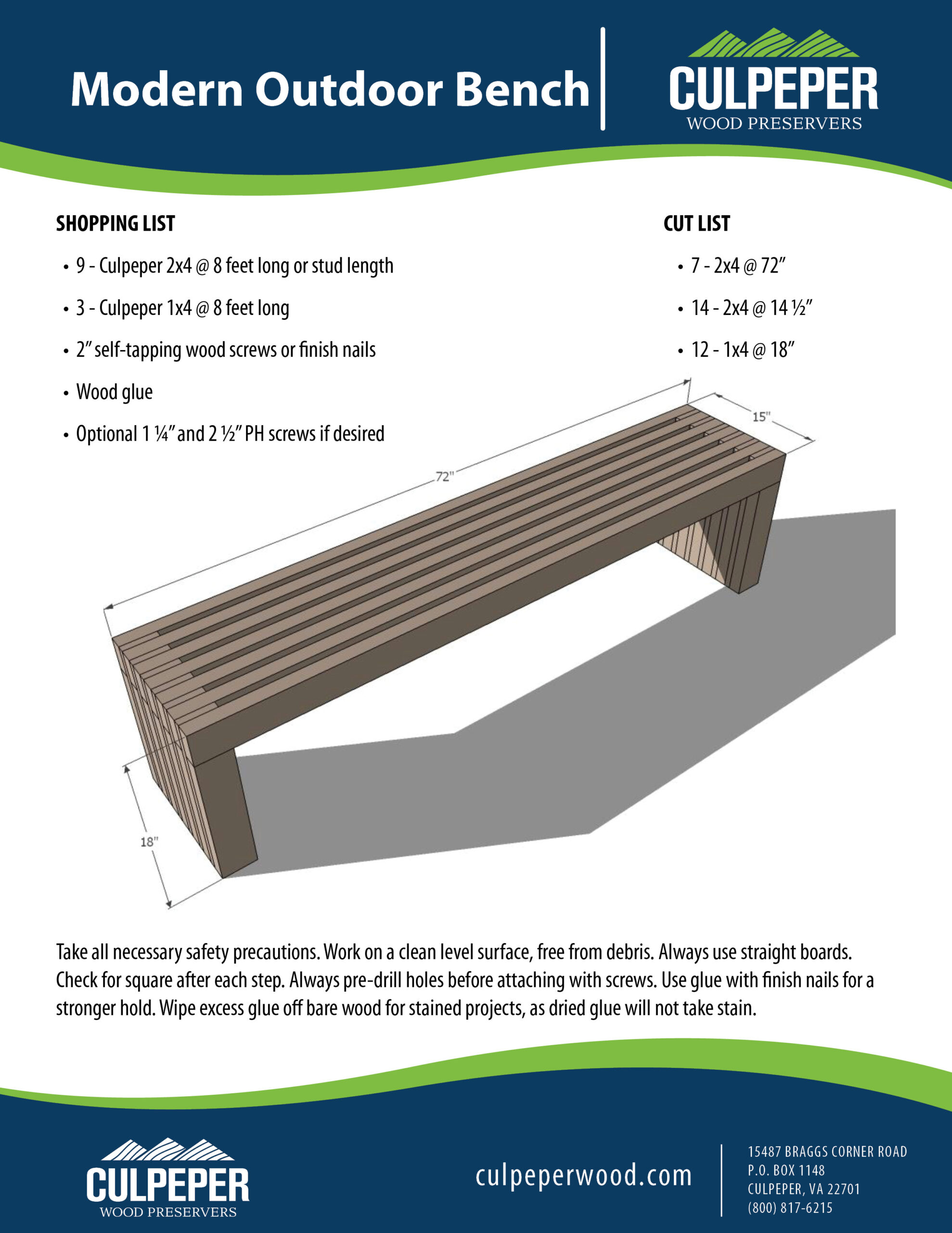 Modern Outdoor Bench KK042820