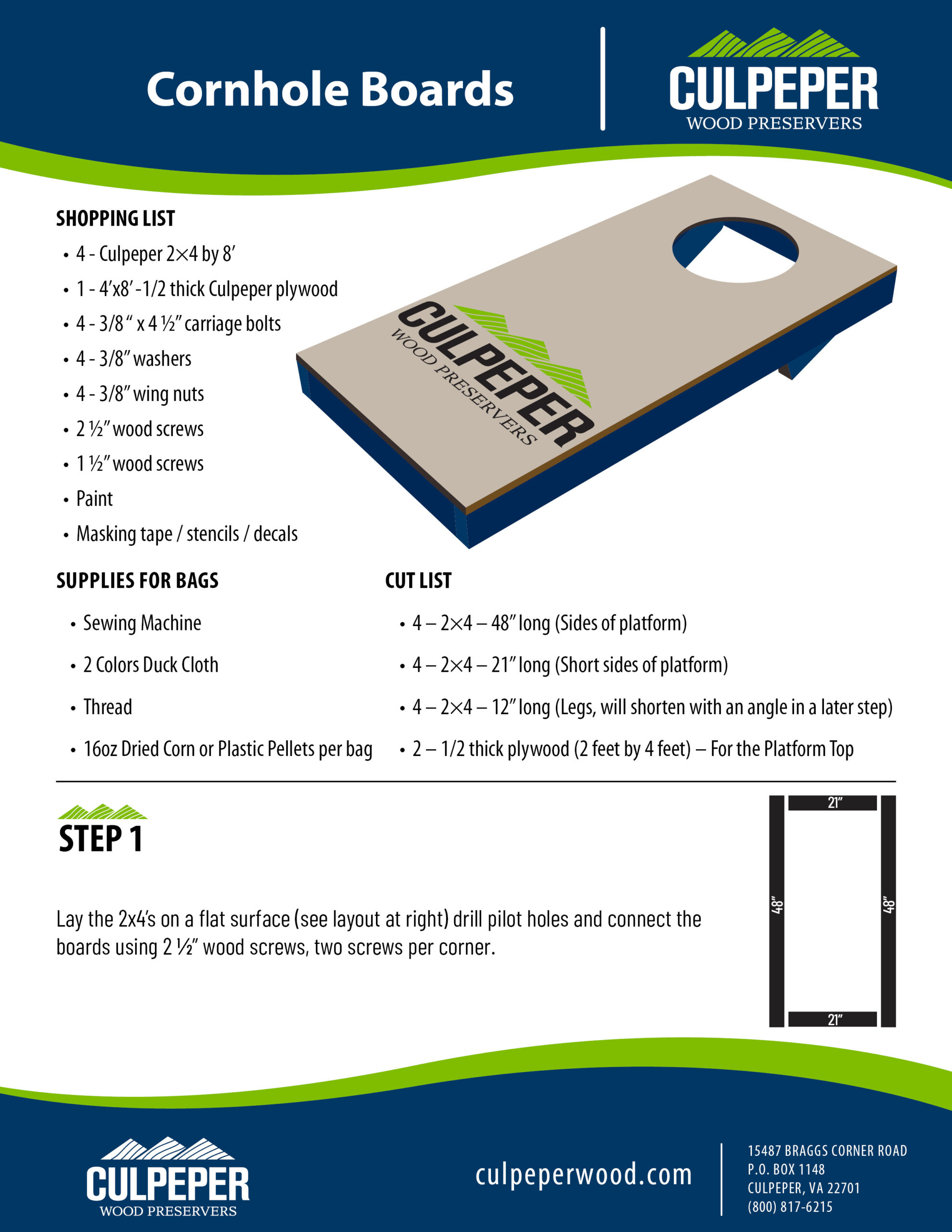 Cornhole Boards Plans KK072420